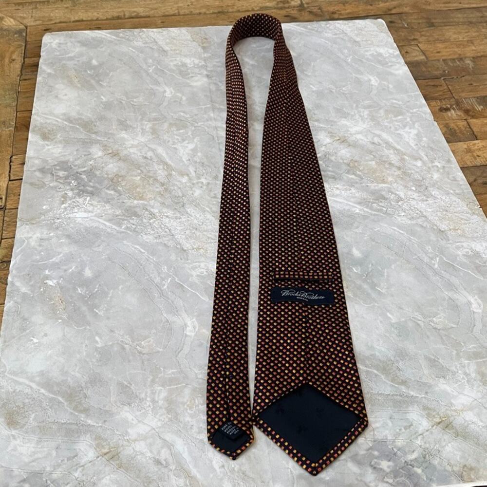 Brooks Brothers Makers Men's Multi-Color Embroidered Pure Silk Tie 55"